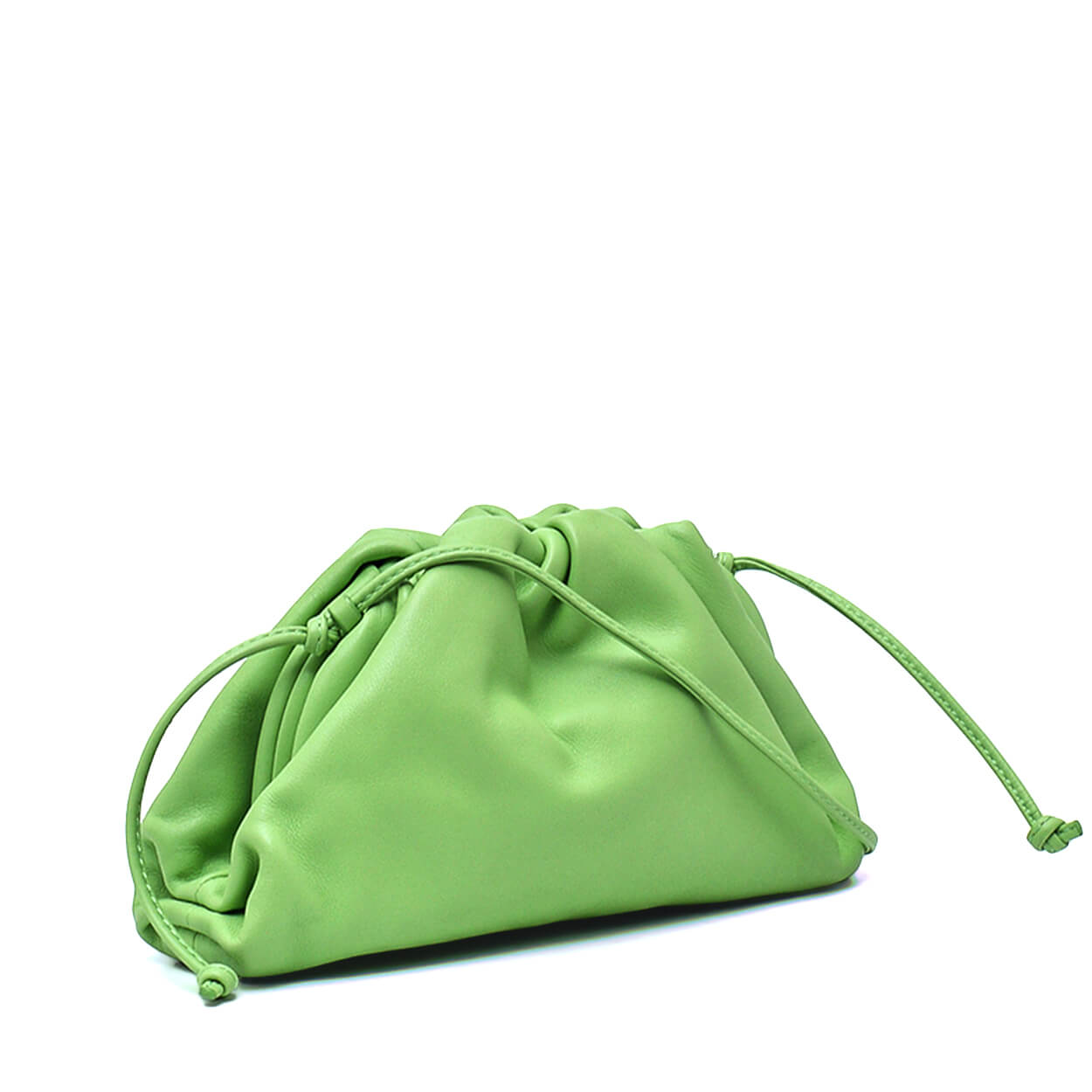 Bottega Veneta -Pistachio Green Leather Small Teen Pouch Bag 